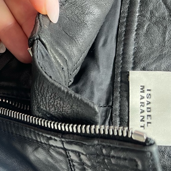 💯Brand new ISABEL MARANT zip-up leather shorts - Picture 6 of 8